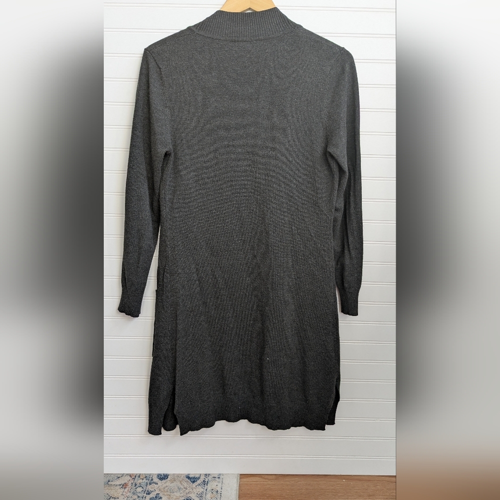 Cielo Dark Gray Open Front Cardigan M - Picture 3 of 7
